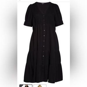 Madewell black button dress size 00